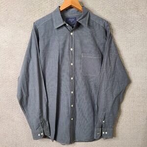 Casuals Shirt Mens LT Blue Pattern Button Down 100% Cotton Long Sleeve Casual